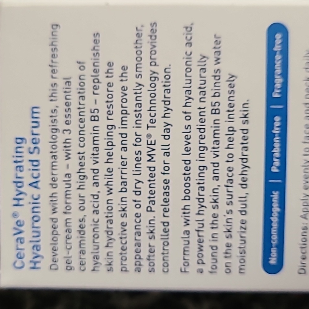 CeraVe Hydrating Hyaluronic Acid Serum 1 oz - Picture 4 of 4